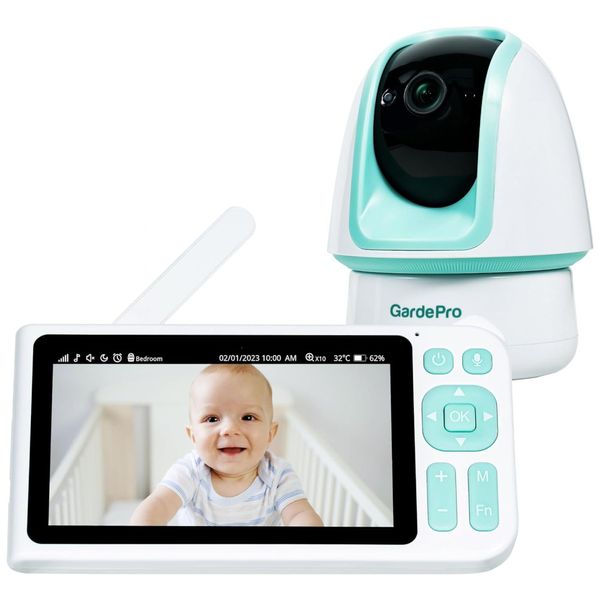 Babá Eletrônica Alcance 900m com Câmera FHD 1080p, Áudio Bidirecional, Sem WI-FI, Visão Noturna Super Nítida, Bateria de 5000mAh, Zoom Panorâmico,