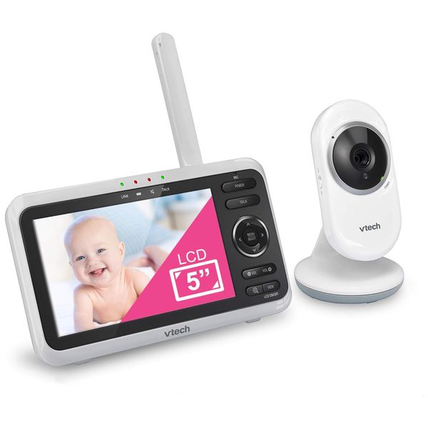 Babá Eletrônica com Tela de 12 cm, Visão Noturna, Conversa Bidirecional, Canções de Ninar, VTech VM350