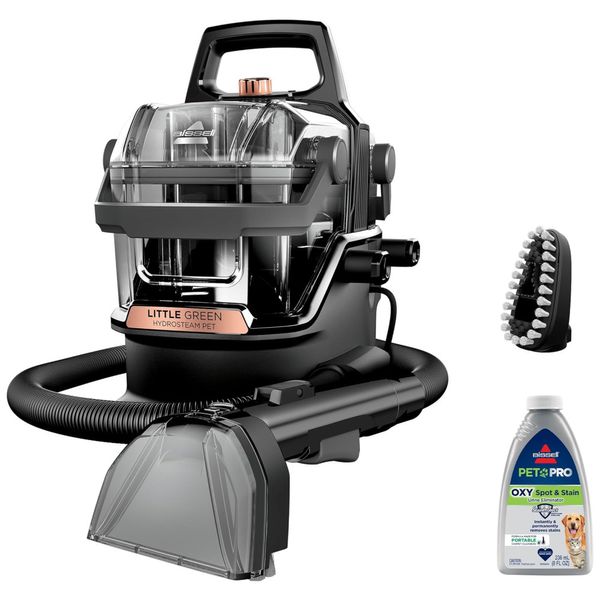 Extratora e Higienizadora Portátil para Limpeza de Carpetes e Estofados, 110V, BISSELL Little Green HydroSteam 3618, Preta