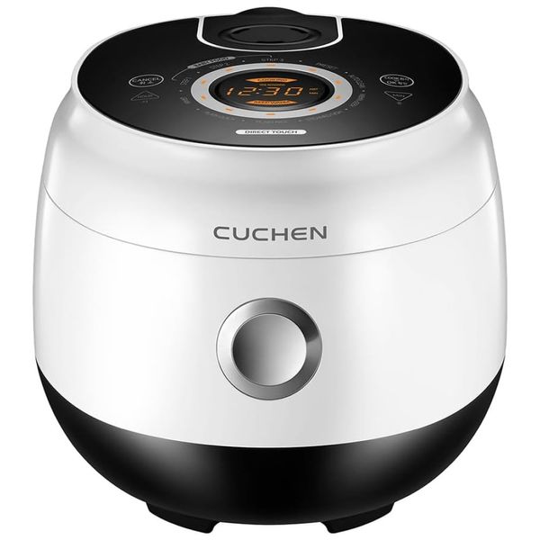 Panela de Arroz Elétrica 6 Xícaras com Limpeza Automática a vapor e Controle Digital, 110V, Cuchen CJE-CD0610US, Branca