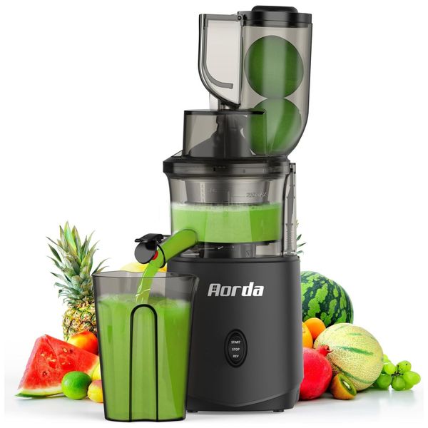 Centrifuga de Frutas com Motor Silencioso, Proteção Contra Superaquecimento e Design Compacto, 110V 200W, Aorda, Cinza Fosco
