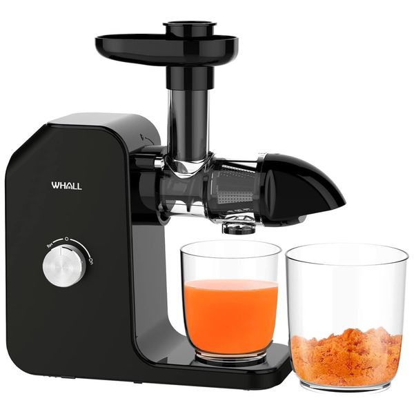 Centrifuga de Frutas com Motor Silencioso, Função Reversa, Fácil de Limpar e Escova, 110V 150W, Whall, Preto