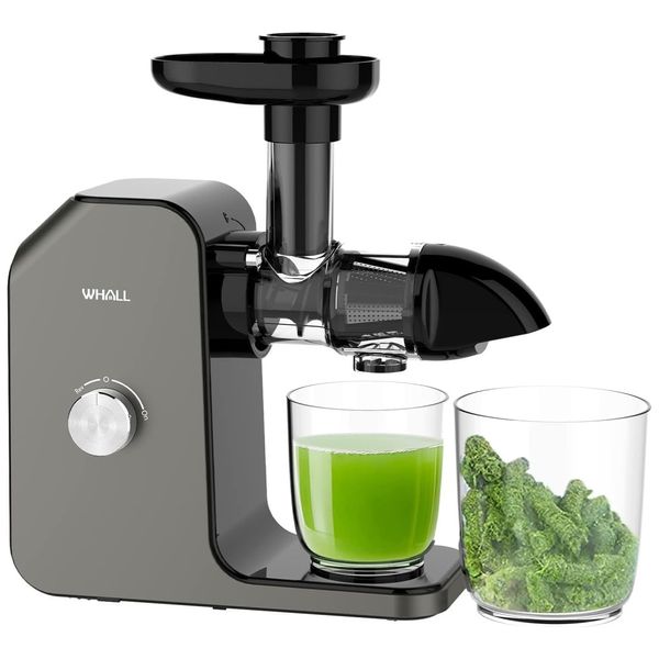 Centrifuga de Frutas com Motor Silencioso, Função Reversa, Facil de Limpar e Escova, 110V 150W, Whall, Cinza