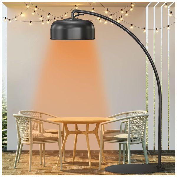 Aquecedor Externo Elétrico com 3 Configurações de Aquecimento, Proteção Contra Tombamento e Superaquecimento, 240V 3000W, EAST OAK, Preto