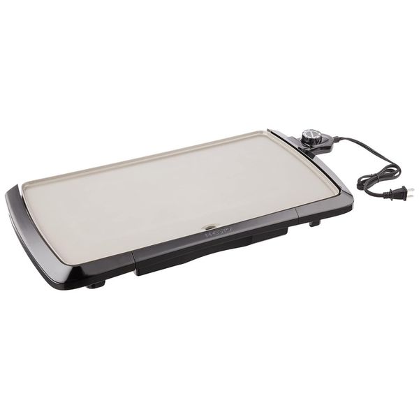 Grelhador Elétrico em Cerâmica com Controle de Temperatura e Bandeja de Gotejamento, 110V 1500W, Presto 07055, Preta