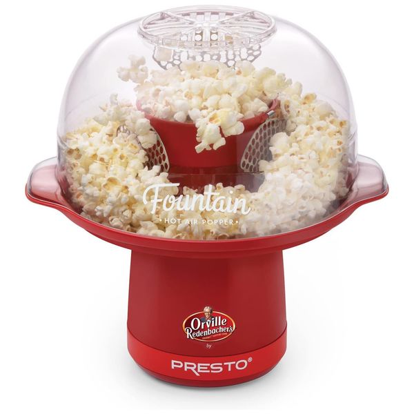 Pipoqueira Elétrica com Capacidade para 20 Xícaras e Tampa Multifuncional, 220V 1275W, Presto Orville Redenbacher's, Vermelha