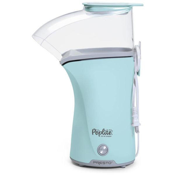 Pipoqueira Elétrica com Capacidade para 18 Xícaras, Copo Medidor Integrado, Derrete Manteiga e Fácil de Limpar, 110V, Presto Plus Hot Air, Azul