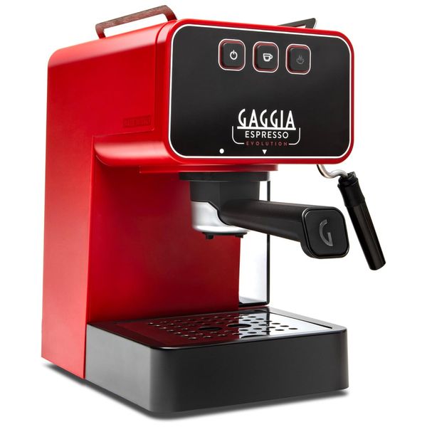 Máquina de Café Expresso com Vaporizador, Desligamento Automático e Tanque Removível, 110V 1900W, Gaggia Espresso Evolution, Vermelha