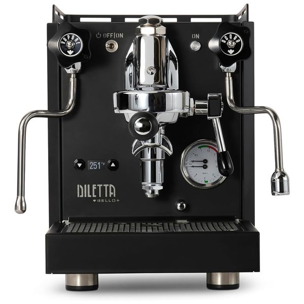 Máquina de Café Expresso em Aço Inoxidável com Controle de Temperatura PID e Modo Ecológico de Baixo Consumo, 110V 1500W, Diletta Bello, Preta