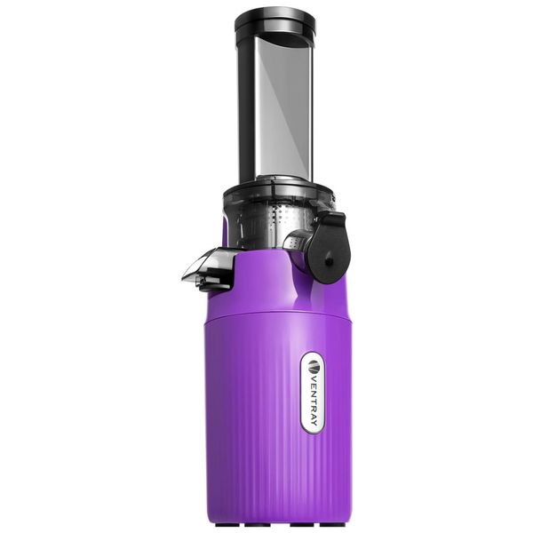 Centrifuga de Frutas Compacta com 60 RPM de Baixa Velocidade, Inclui Escova de Limpeza, 110V 130W, Ventray, Roxa