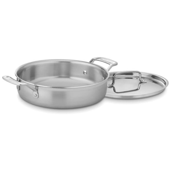 Caçarola em Aço Inoxidável com Tampa e Capacidade 2,8L, Traga Praticidade e Qualidade na Sua Cozinha, Cuisinart MCP55-24N