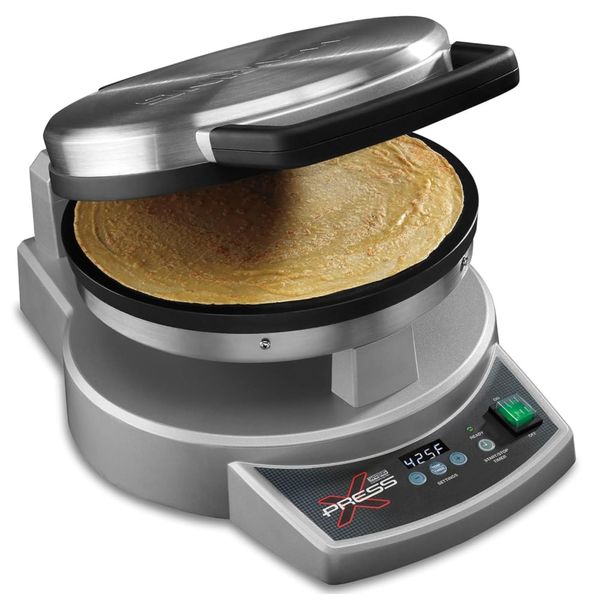 Chapa Dupla Face Profissional Antiaderente Multiuso com Aquecimento Rápido, Limpeza Sem Esforço e Temporizador Programável, 110V 1800W, Waring