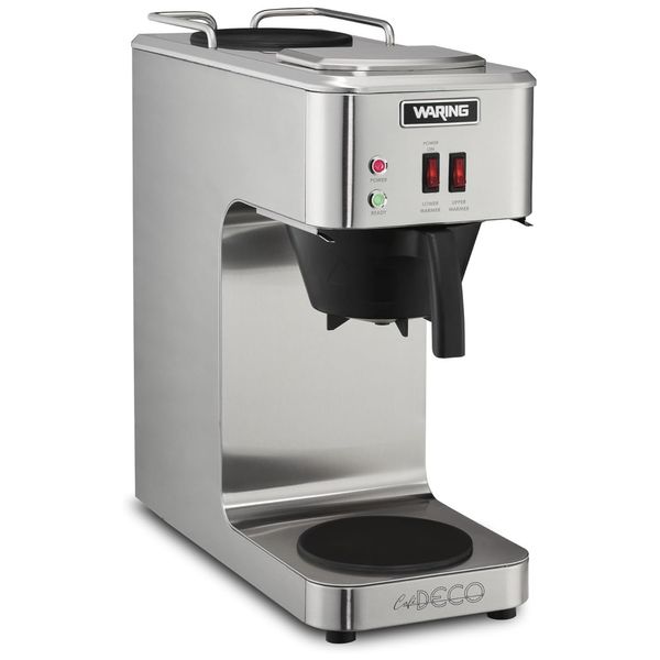 Máquina para Café Coado Comercial, até 14,7L por Hora com 2 Aquecedores Operados Individualmente e Plugue de 5 a 15 Fases, 110V 1800W, Waring WCM50,