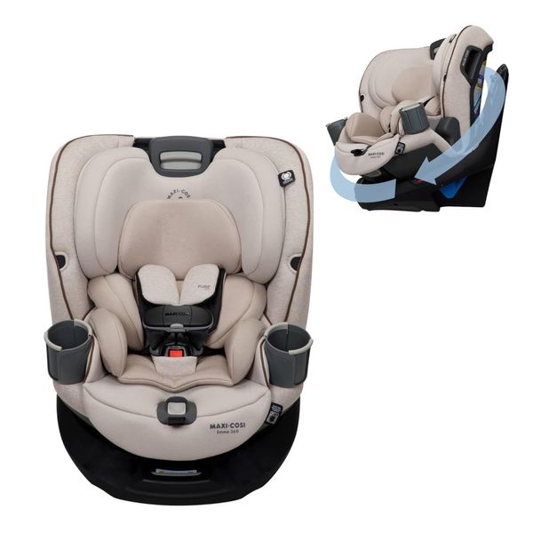 Cadeira de Bebe para Carro com Rotação de 360°, para Recém-Nascidos e Crianças de Até 10 Anos, Maxi-Cosi  Emme 360, Bege Deserto