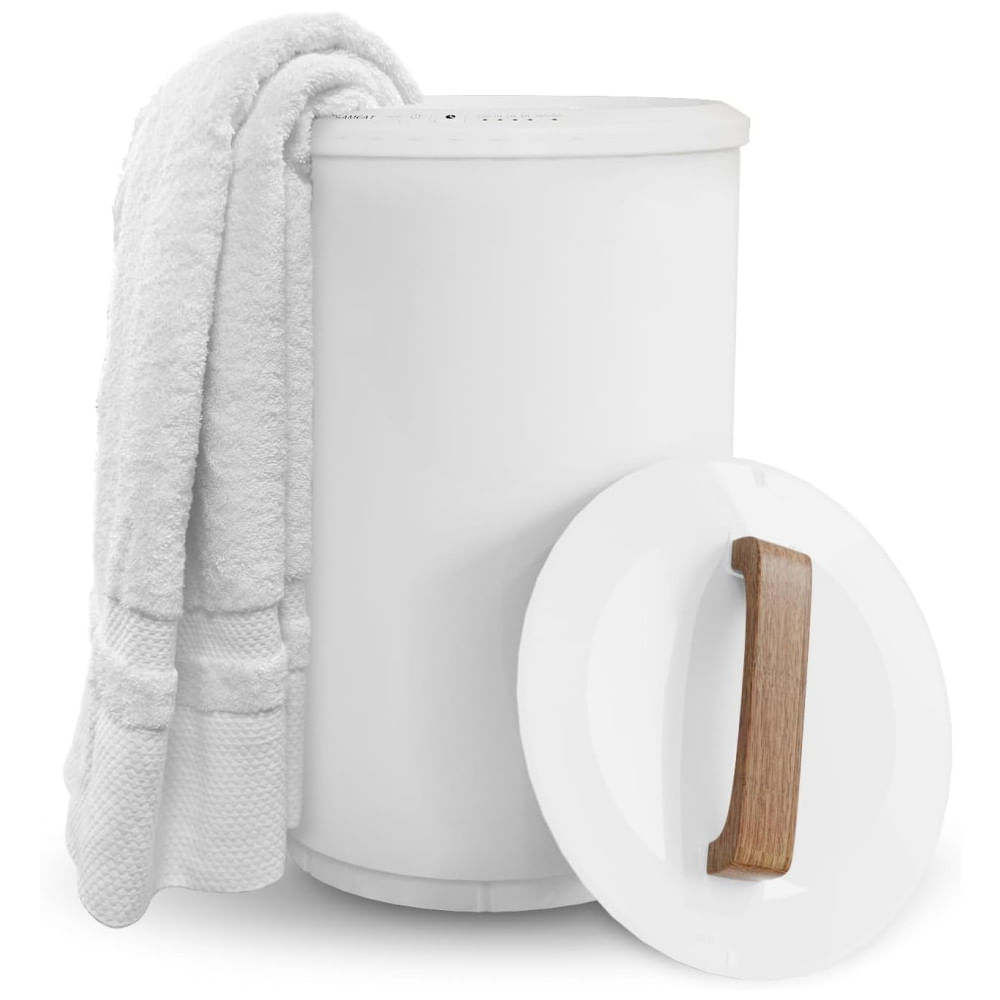 Aquecedor de Toalha Elétrico  para 2 Toalhas Grandes com Desligamento Automático e 4 Configurações de Temporizador, 110V, SAMEAT TW-ST1912, Branco