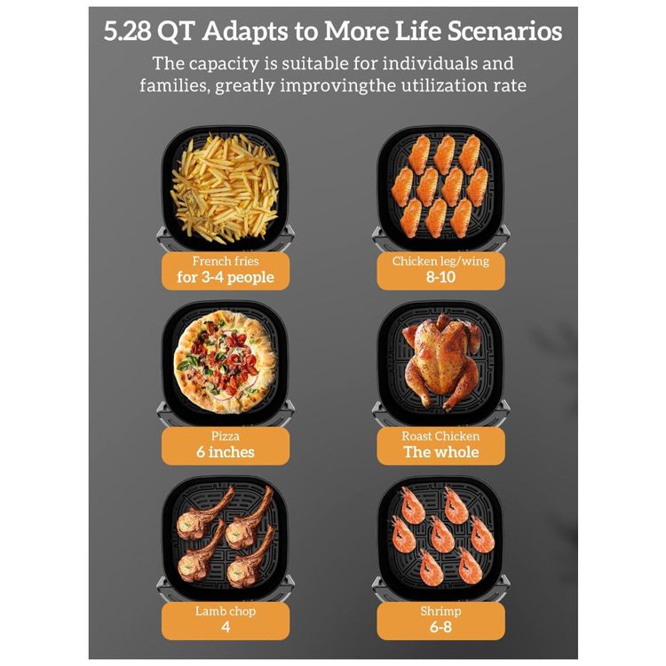 Air-Fryer-6-em-1-5.2L-com-Painel-Imagem-5