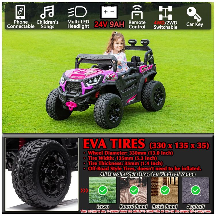 Carro-Eletrico-Infantil-Jeep-4X4-com-Controle-Remoto-Imagem-2
