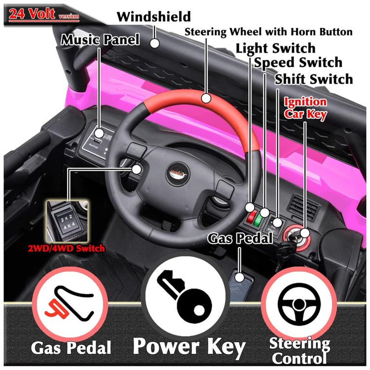 Carro-Eletrico-Infantil-Jeep-4X4-com-Controle-Remoto-Imagem-4