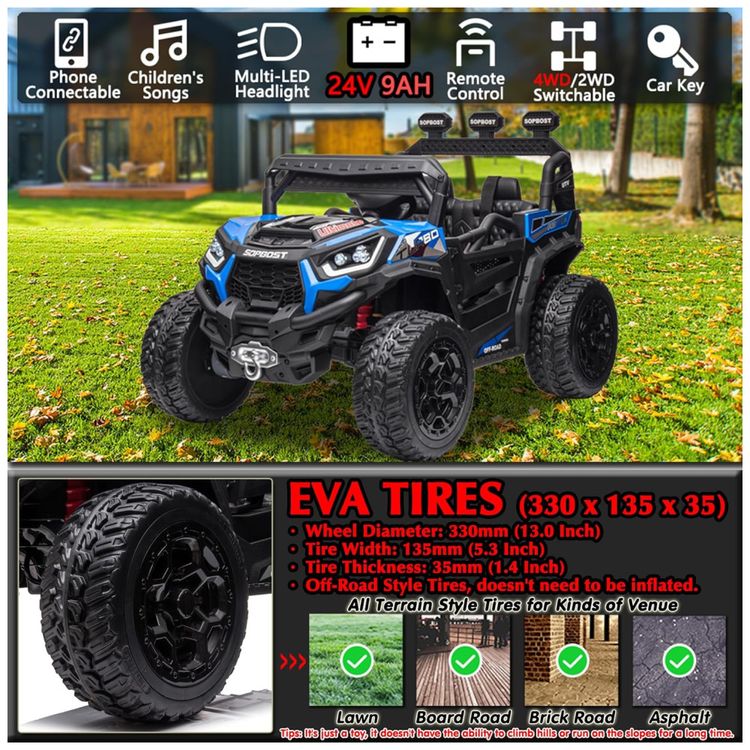 Carro-Eletrico-Infantil-Jeep-4X4-com-Controle-Remoto-Imagem-2