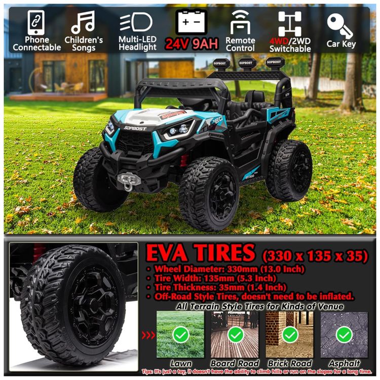 Carro-Eletrico-Infantil-Jeep-4X4-com-Controle-Remoto-Imagem-2