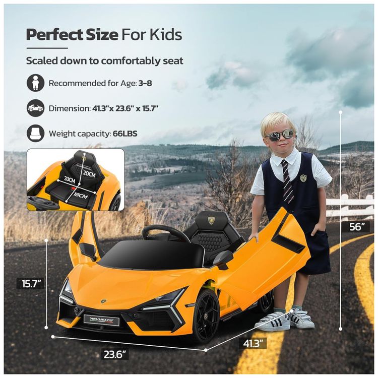 Carro-Eletrico-Infantil-Lamborghini-com-Controle-Remoto-Imagem-1