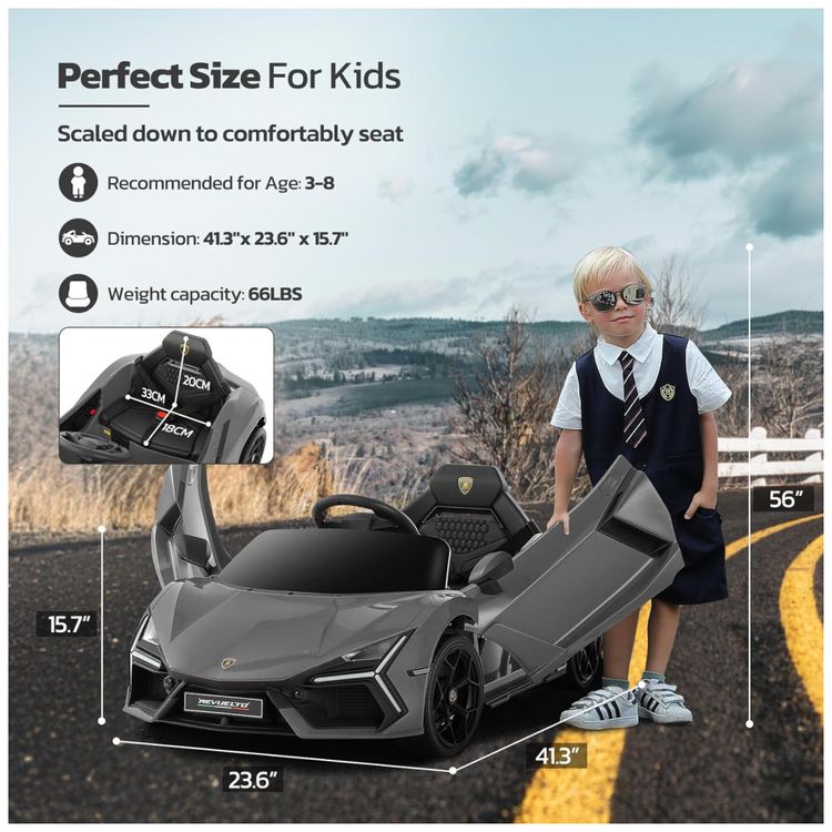 Carro-Eletrico-Infantil-Lamborghini-com-Controle-Remoto-Imagem-1