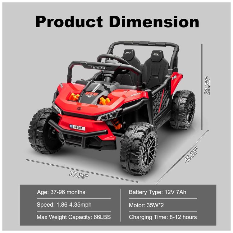 Carro-Eletrico-Infantil-Jeep-UTV-com-Controle-Remoto-Imagem-5