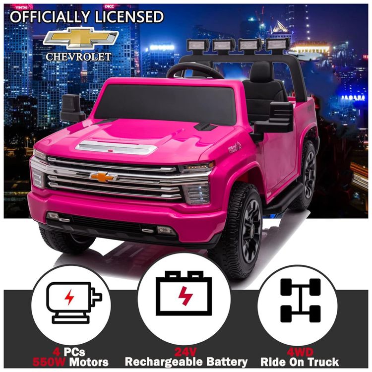 Carro-Eletrico-Infantil-Chevrolet-Silverado-com-Controle-Imagem-4