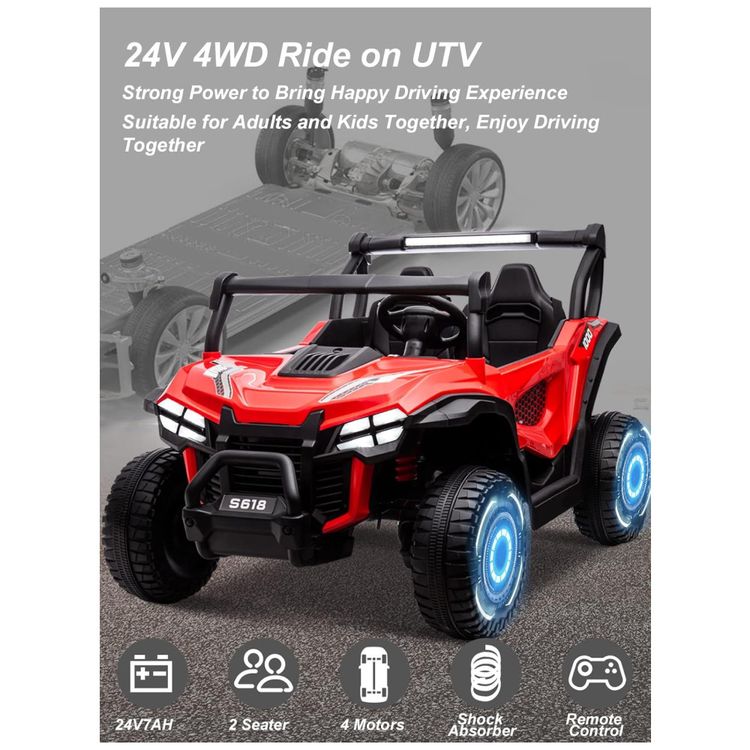 Carro-Eletrico-Infantil-com-Controle-Remoto-2-Cintos-de-Imagem-3