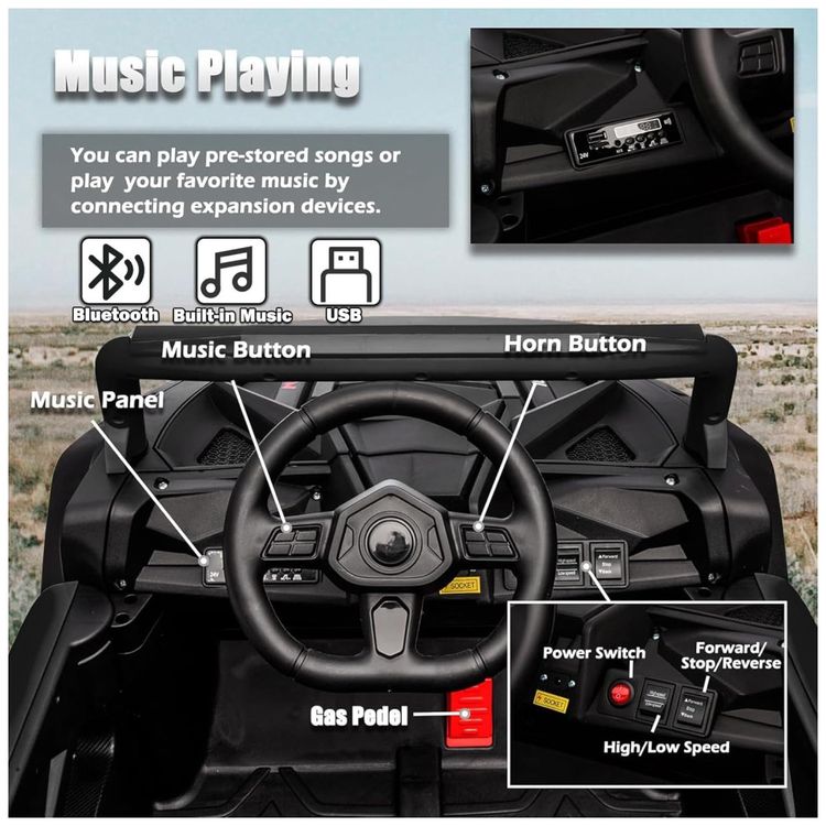 Carro-Eletrico-Infantil-Buggy-UTV-com-Controle-Remoto-Imagem-5