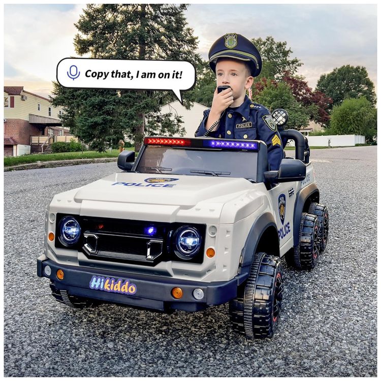Carro-Eletrico-Infantil-de-Policia-4x4-com-Controle-Remoto-Imagem-1