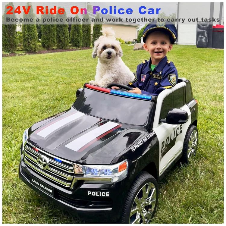 Carro-Eletrico-Infantil-de-Policia-com-Controle-Remoto-Imagem-1