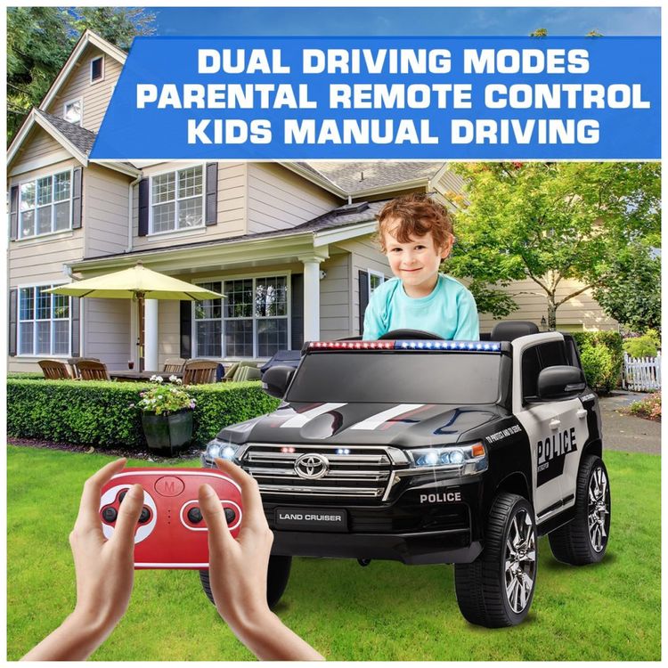 Carro-Eletrico-Infantil-de-Policia-com-Controle-Remoto-Imagem-3
