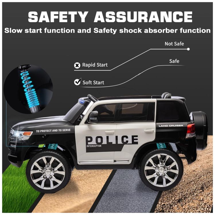 Carro-Eletrico-Infantil-de-Policia-com-Controle-Remoto-Imagem-4