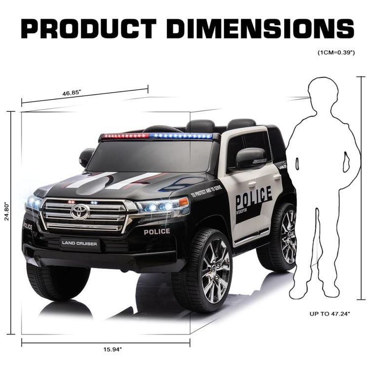 Carro-Eletrico-Infantil-de-Policia-com-Controle-Remoto-Imagem-5
