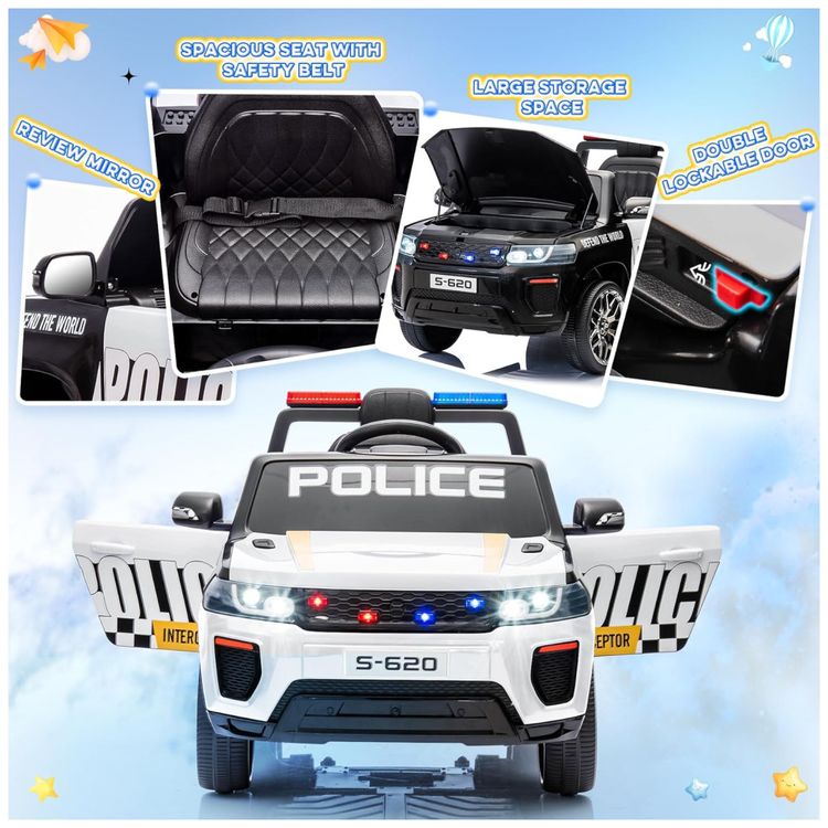 Carro-Eletrico-Infantil-de-Policia-com-Controle-Remoto-Imagem-3