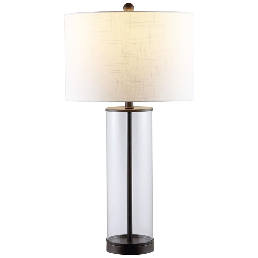 Abajur Luminária de Mesa em Vidro Moderna Contemporânea com 73 cm de Altura para Quarto, Sala de Estar, Escritório e Estante, 110V 100W, JONATHAN Y,