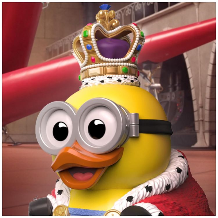 Pato-Rei-Bob-do-Minions-de-Borracha-com-9-cm-de-Altura-para-Imagem-2