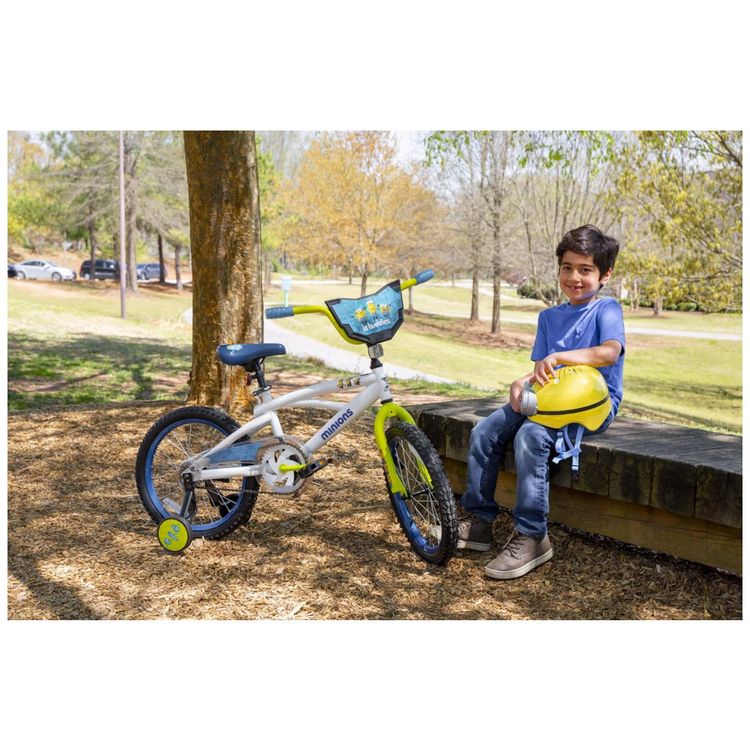 Bicicleta-infantil-dos-Minions-com-Rodinhas-Ajustaveis-Imagem-2