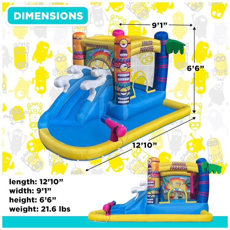 Pula-Pula-Inflavel-dos-Minions-com-Escorregador-Toboagua-Imagem-2