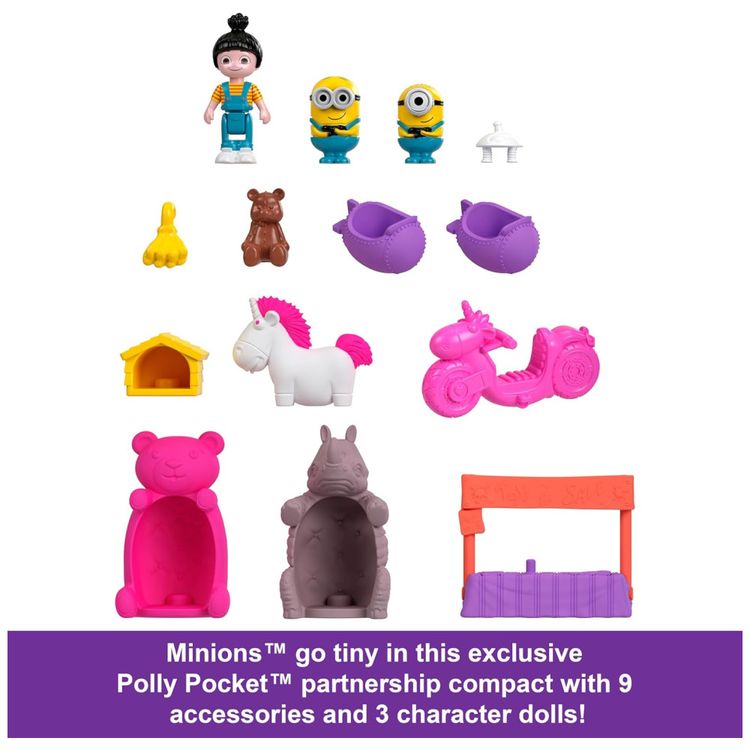 Kit-Polly-Pocket-e-Minions-com-1-Boneca-2-Minions-Imagem-1