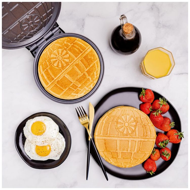 Maquina-de-Waffle-Tema-Star-Wars-Halo-Death-Star-com-Imagem-1