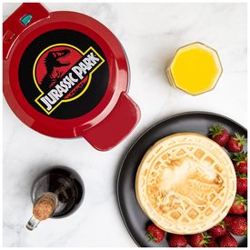 Maquina-de-Waffle-Tema-Jurassic-Park-T-Rex-com-Imagem-0