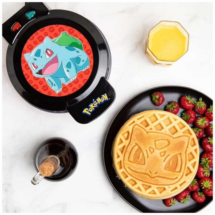 Maquina-de-Waffle-Tema-Pokemon-Bulbasaur-com-Revestimento-Imagem-4