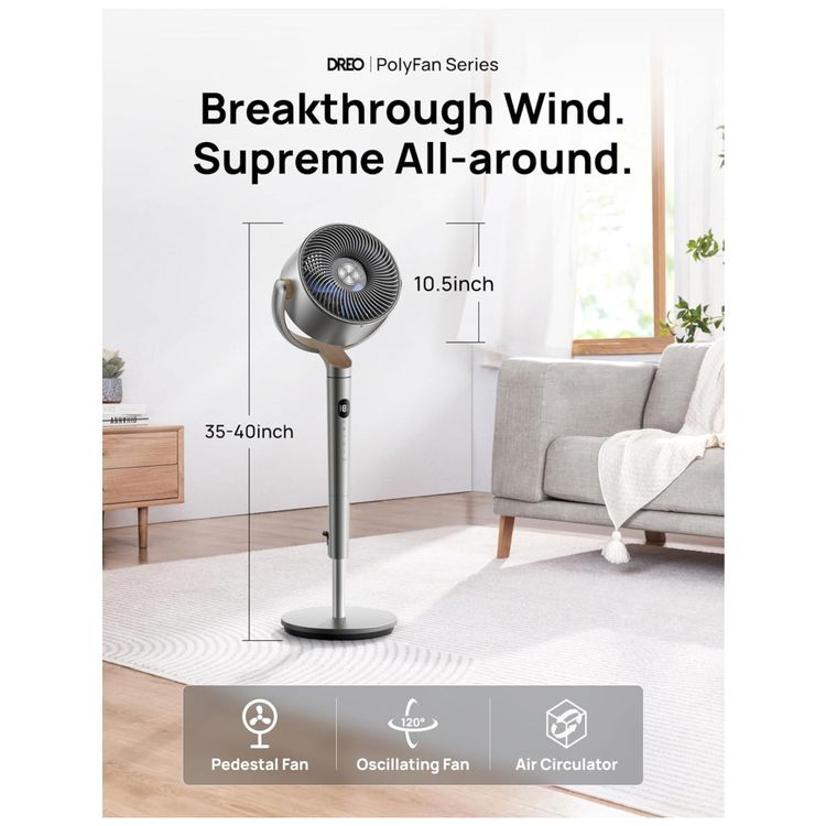 Ventilador-Pedestal-com-3-Modos-8-Velocidades-Silencioso-Imagem-1