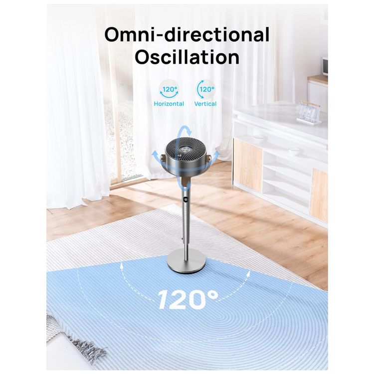 Ventilador-Pedestal-com-3-Modos-8-Velocidades-Silencioso-Imagem-2