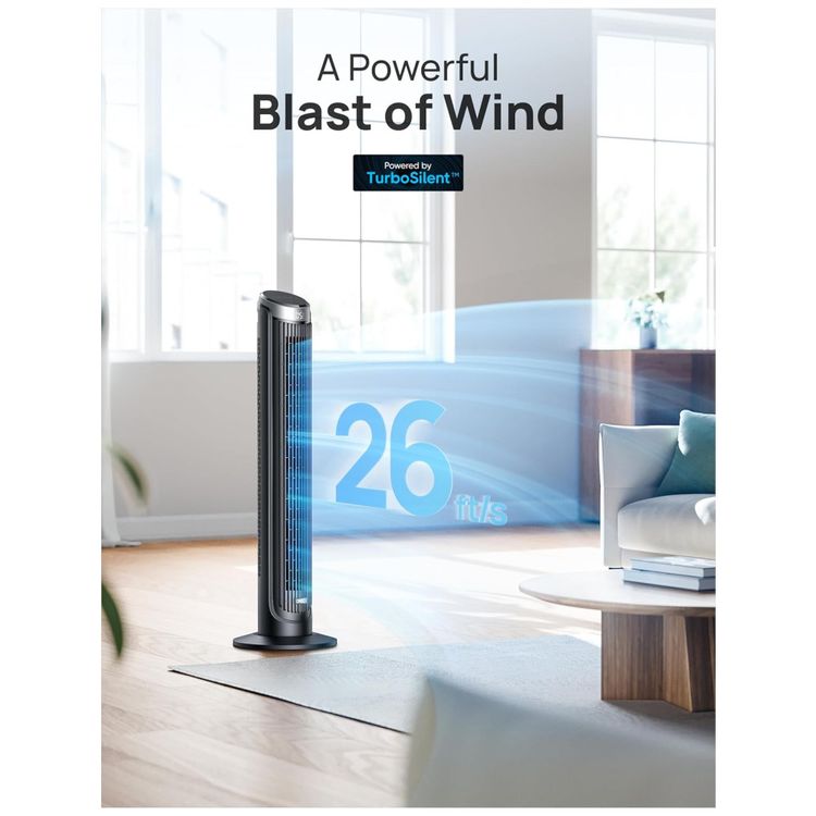 Ventilador-de-Torre-Estilo-Classico-com-Oscilacao-de-90°-Imagem-1