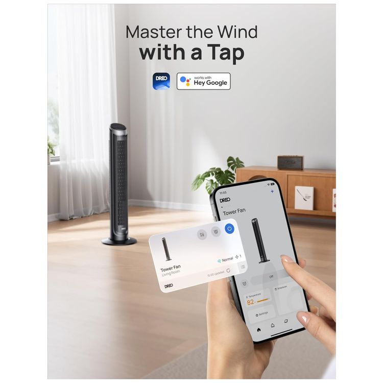 Ventilador-de-Torre-Estilo-Classico-com-Oscilacao-de-90°-Imagem-5
