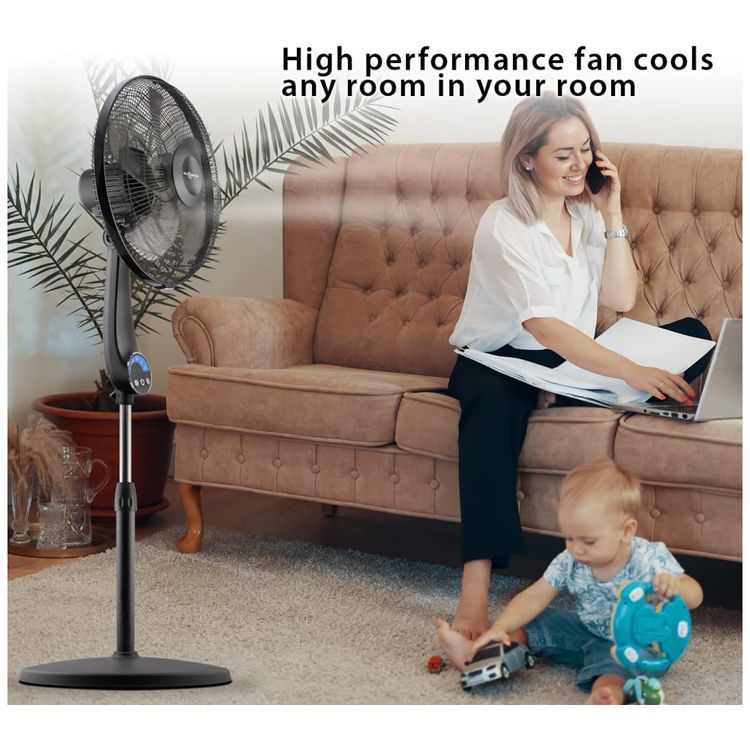 Ventilador-Pedestal-5-Laminas-Estilo-Moderno-com-Controle-Imagem-1