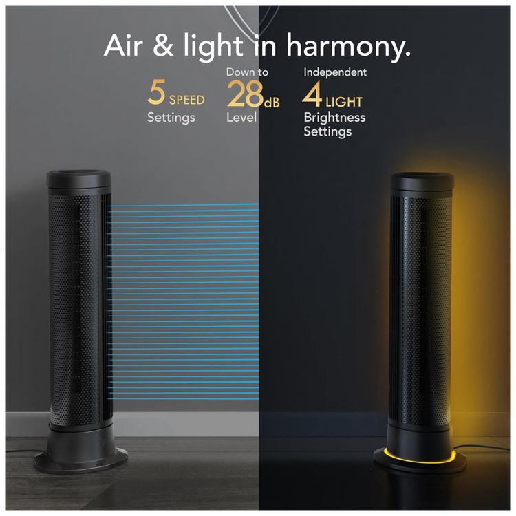 Ventilador-de-Torre-Oscilante-com-Luz-Ambiente-Controle-Imagem-3